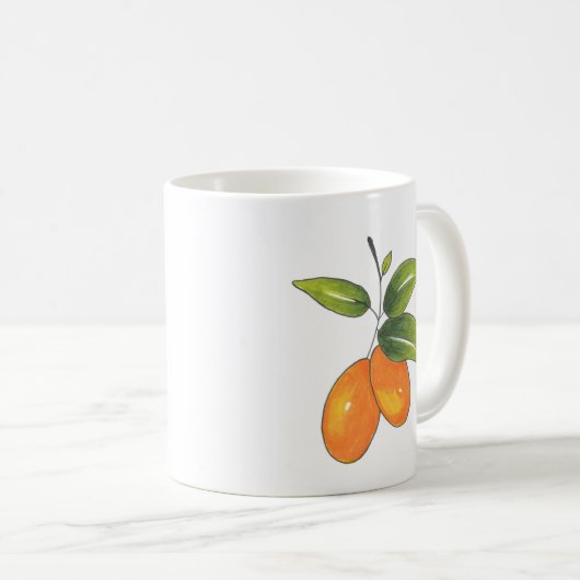 Hand Drawn Kumquats Kaffeetasse (VorderseiteRechts)