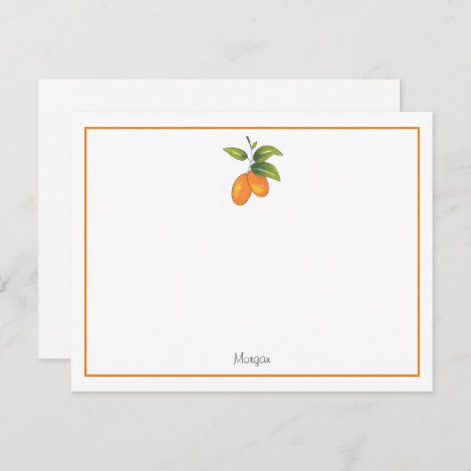 Hand Drawn Kumquats Mitteilungskarte (Vorne/Hinten)