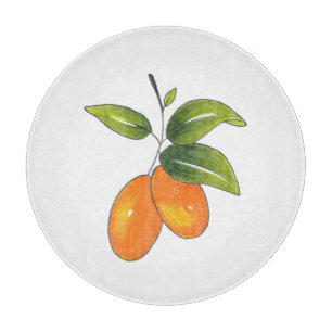 Hand Drawn Kumquats Schneidebrett