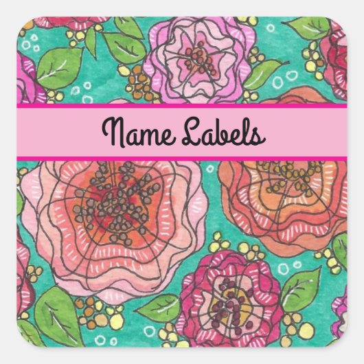 Hand-Drawn Label Stickers for Home Organization (Vorderseite)