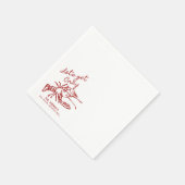 Hand Drawn Lasse Cray Annual Crawfish Boil Serviette (Ecke)