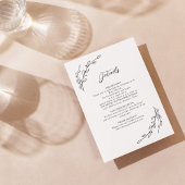 Hand Drawn Laurel Wreath Begleitkarte