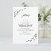 Hand Drawn Laurel Wreath Begleitkarte (Stehend Vorderseite)