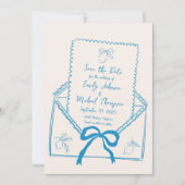 Hand Drawn Lemon Italienisch Save the Date Einladung (Vorderseite)