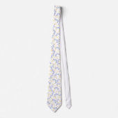 Hand Drawn Lemon Muster Neck Tie Krawatte (Vorderseite)