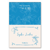 Hand Drawn Lemon Wedding Guest Platzkarte Tischnummer (Vorderseite)