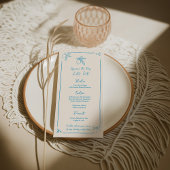 Hand Drawn Lemon Wedding Menu Programm