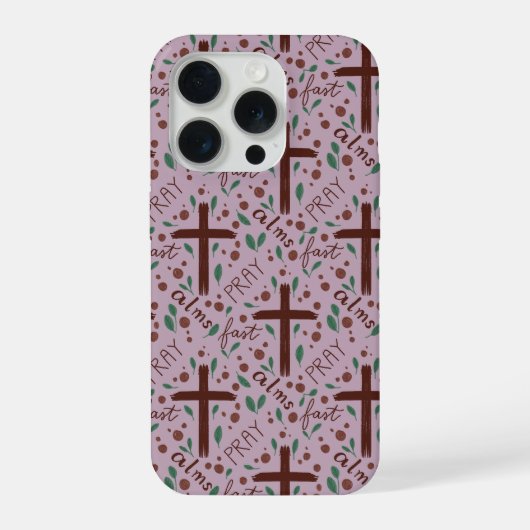 Hand-drawn Lenten Cross and Roses IPhone Case Hülle (Rückseite)