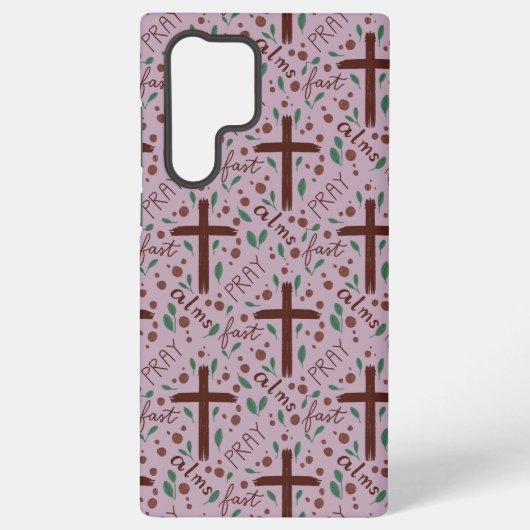 Hand-drawn Lenten Cross and Roses Samsung Case Galaxy Hülle (Rückseite)