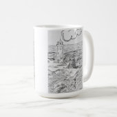 Hand drawn light House on mug Kaffeetasse (VorderseiteRechts)