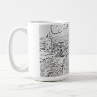 Hand drawn light House on mug Kaffeetasse