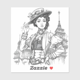 hand-drawn line art,  aufkleber