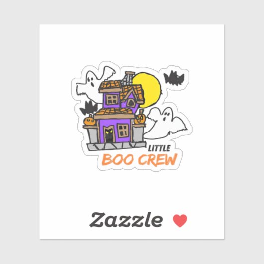 Hand Drawn Little Boo Crew Halloween Aufkleber (Blatt)