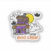 Hand Drawn Little Boo Crew Halloween Aufkleber (Vorderseite)