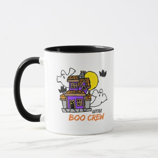Hand Drawn Little Boo Crew Halloween Tasse (Links)