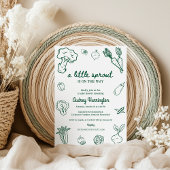 Hand Drawn Little Sprout Locally Grown Baby Shower Einladung