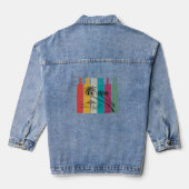 Hand-Drawn Look Art Lover's Denim Jacket - Unique  Jeansjacke (Rückseite)