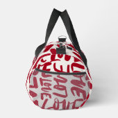 Hand-Drawn Love Pattern Playful Modern Romantic Duffle Bag (Rechts)