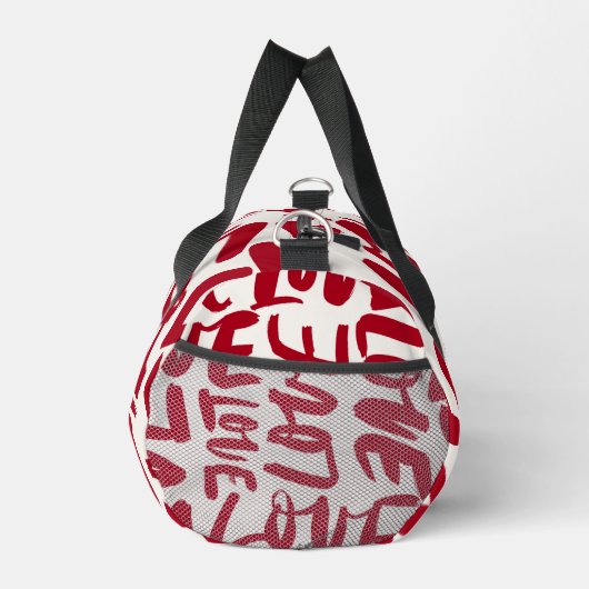 Hand-Drawn Love Pattern Playful Modern Romantic  Duffle Bag (Rechts)