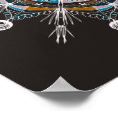 Hand Drawn Mandala Doodle Kunstmuseum Monte San Gi Poster (Ecke)