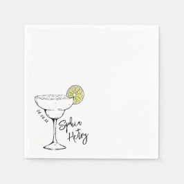 Hand Drawn Margarita Cocktail Serviette