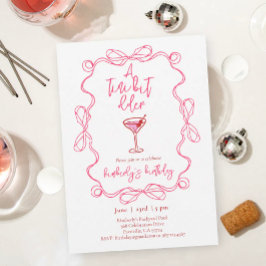 Hand drawn Martini A Tiny Bit Older Birthday Party Einladung