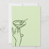 Hand Drawn Martini Dirty 30 Erwachsene Geburtstag Einladung (Rückseite)