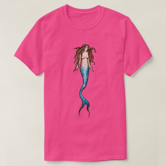 Hand Drawn Mermaid T-Shirt (Design vorne)