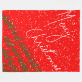 Hand-Drawn Merry Christmas Fleecedecke (Vorderseite (Horizontal))