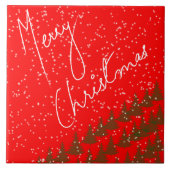 Hand-Drawn Merry Christmas Fliese (Vorderseite)