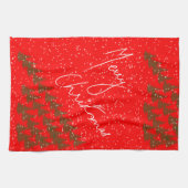 Hand-Drawn Merry Christmas Geschirrtuch (Horizontal)