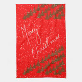 Hand-Drawn Merry Christmas Geschirrtuch (Vertikal)