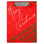 Hand-Drawn Merry Christmas Klemmbrett (Vorderseite)