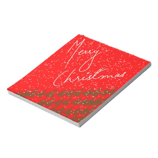 Hand-Drawn Merry Christmas Notizblock (Rotiert)