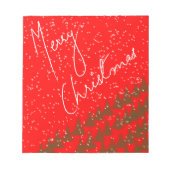 Hand-Drawn Merry Christmas Notizblock (Vorderseite)