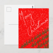 Hand-Drawn Merry Christmas Postkarte (Vorne/Hinten)