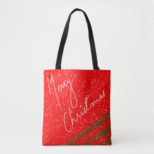 Hand-Drawn Merry Christmas Tasche (Vorderseite)