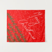 Hand-Drawn Merry Christmas Wandteppich (Vorderseite (Horizontal))
