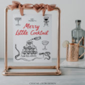 Hand Drawn Merry Little Cocktail Weihnachten Bar