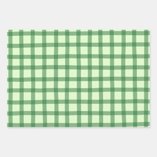 Hand Drawn Modern Christmas Plaids Geschenkpapier Set (Vorderseite 2)