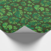 Hand Drawn Monstera Leaf Array Geschenkpapier (Ecke)