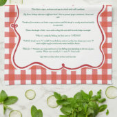 Hand Drawn Mother's Day Keepsake Family Recipe Geschirrtuch (Gefaltet)