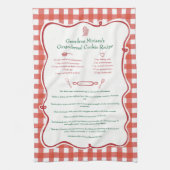 Hand Drawn Mother's Day Keepsake Family Recipe Geschirrtuch (Vertikal)