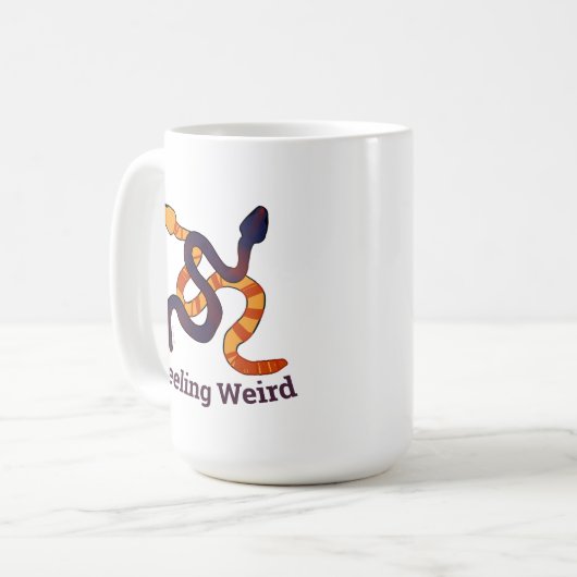 Hand drawn multicoloured funny snakes design kaffeetasse (Vorderseite Links)