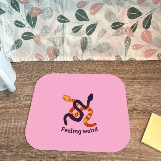 Hand drawn multicoloured funny snakes design mousepad