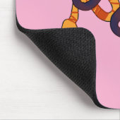 Hand drawn multicoloured funny snakes design mousepad (Ecke)