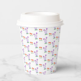 Hand-Drawn Mushroom Paper Cups  Pappbecher