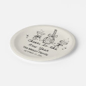 Hand Drawn New Year's Eve Party Paper Plates Pappteller (Schrägansicht)