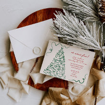 Hand Drawn Oh What Fun Weihnachten Party Einladung