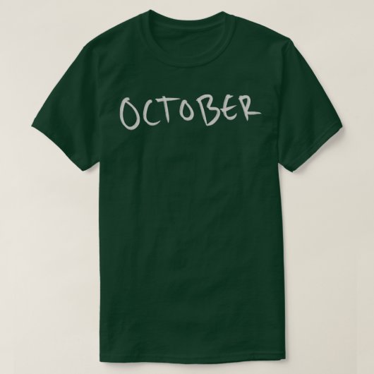 Hand Drawn Oktober Monat T-Shirt (Design vorne)